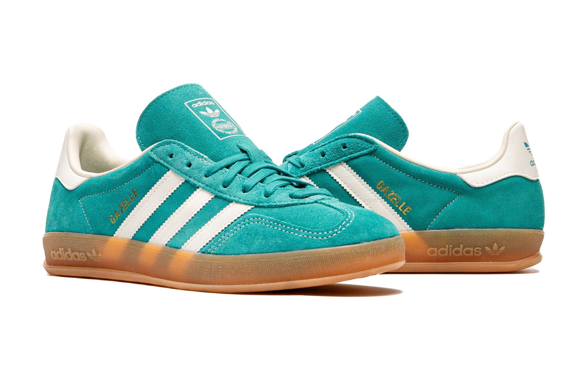 Adidas Gazelle Indoor Pure Teal Off White Gold Metallic (Women's)