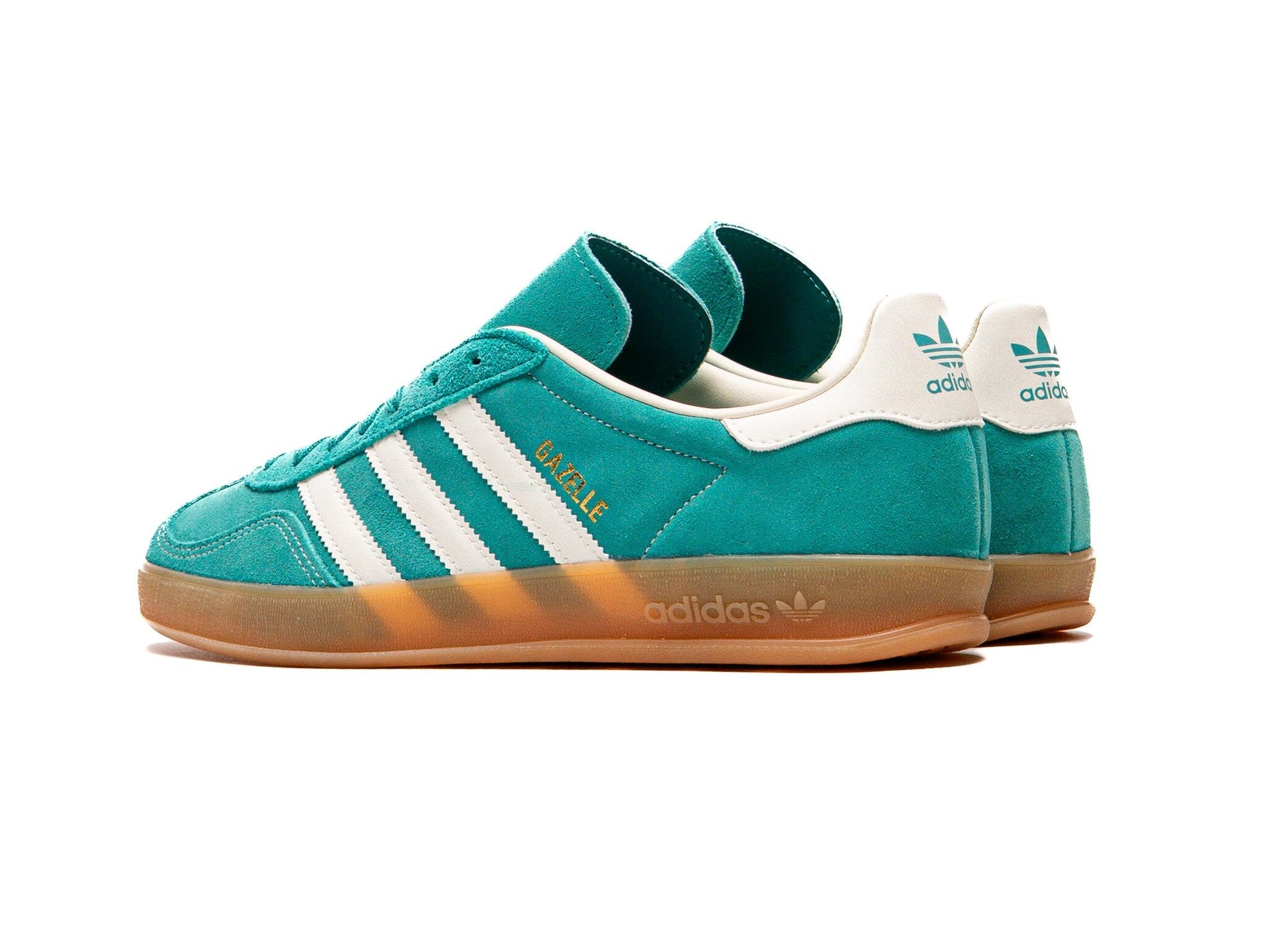 Adidas Gazelle Indoor Pure Teal Off White Gold Metallic (Women's)
