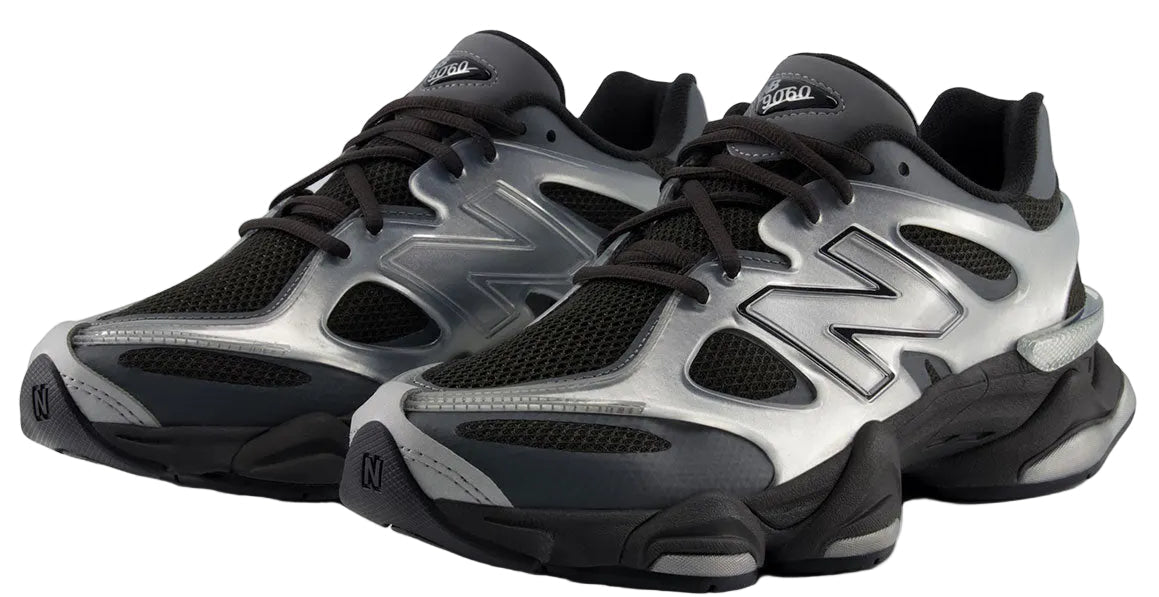 New Balance 9060 X Silver Metallic Black Cement
