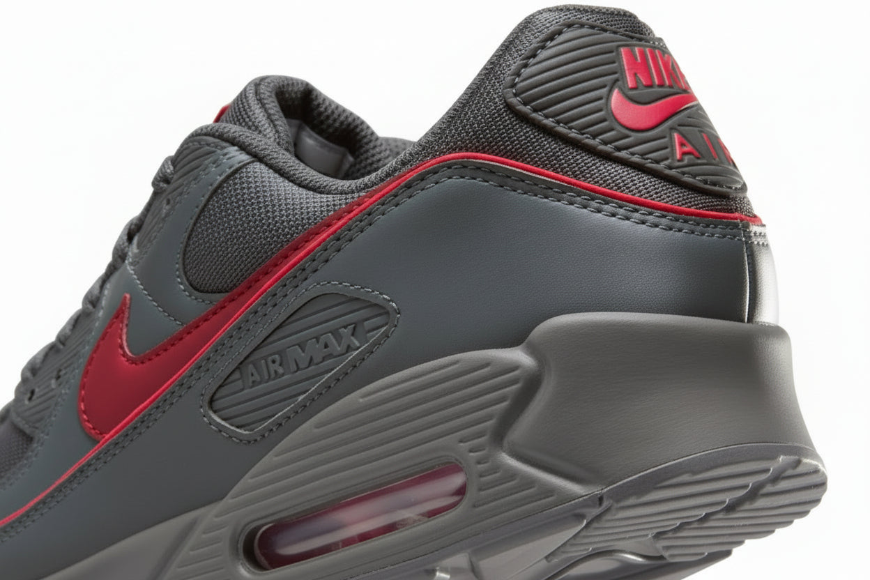 Nike Air Max 90 Premium Iron Grey University Red