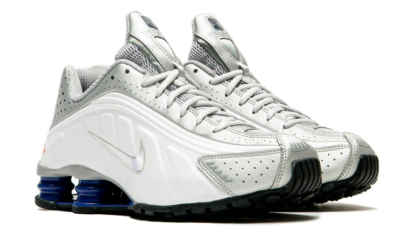 Nike Shox R4 Metallic Silver Deep Royal Blue