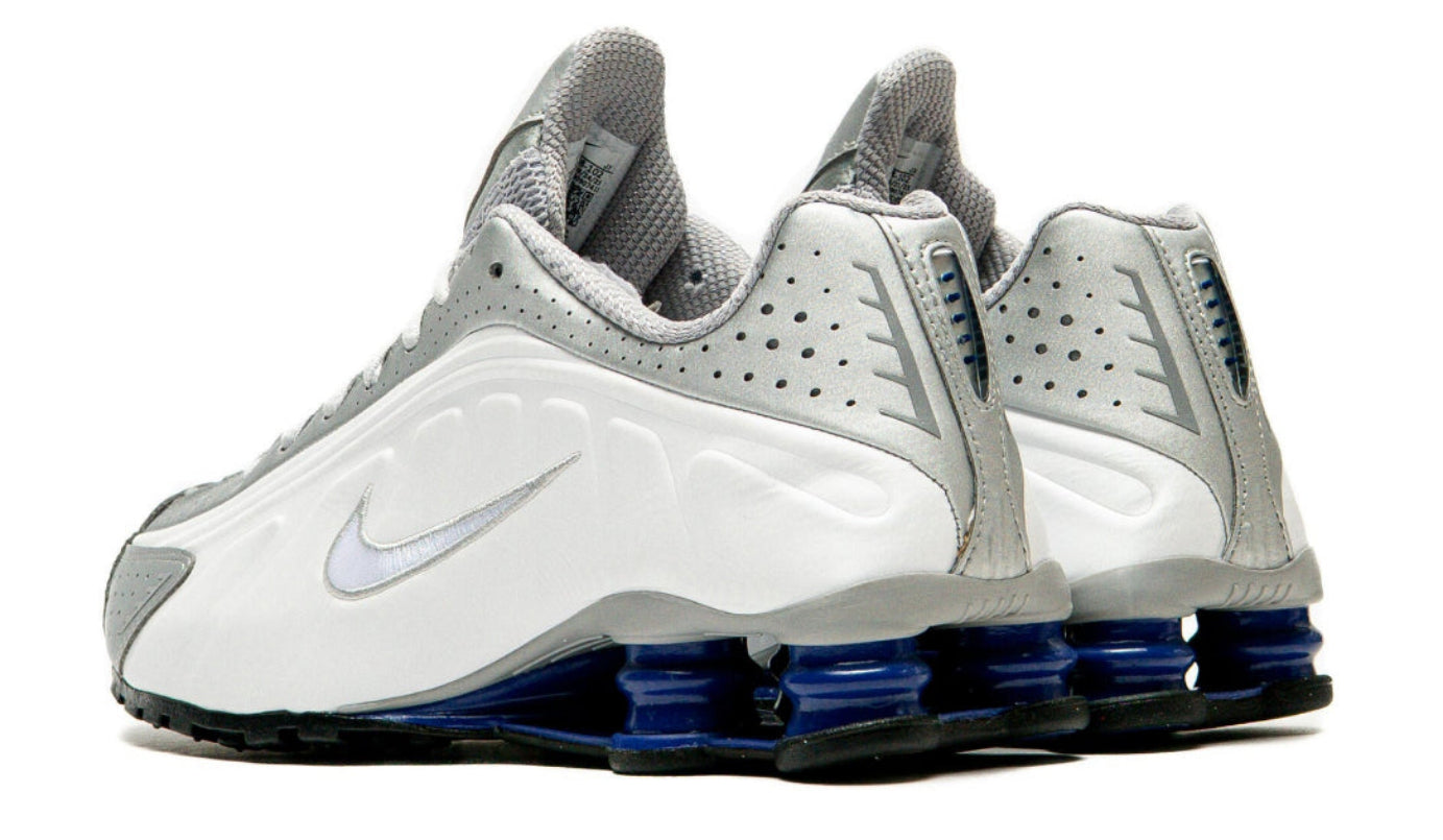 Nike Shox R4 Metallic Silver Deep Royal Blue